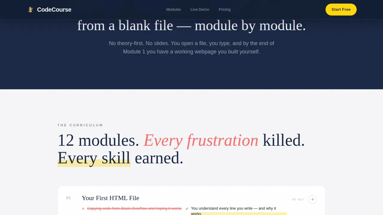 Online Skill Courses Careers Website Template