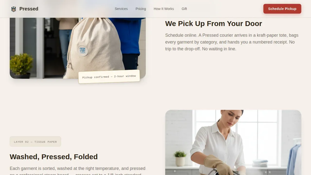 Veteran-Owned Business Booking Website Template