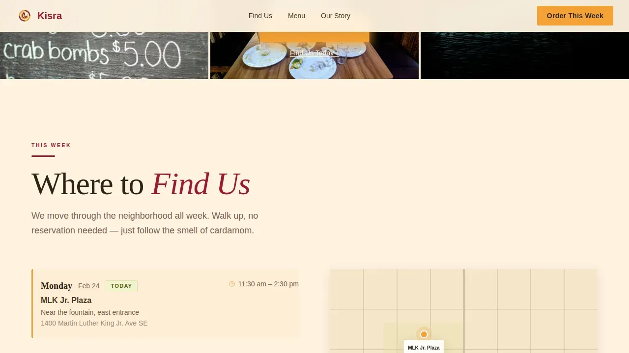Sudanese Cuisine Booking Website Template