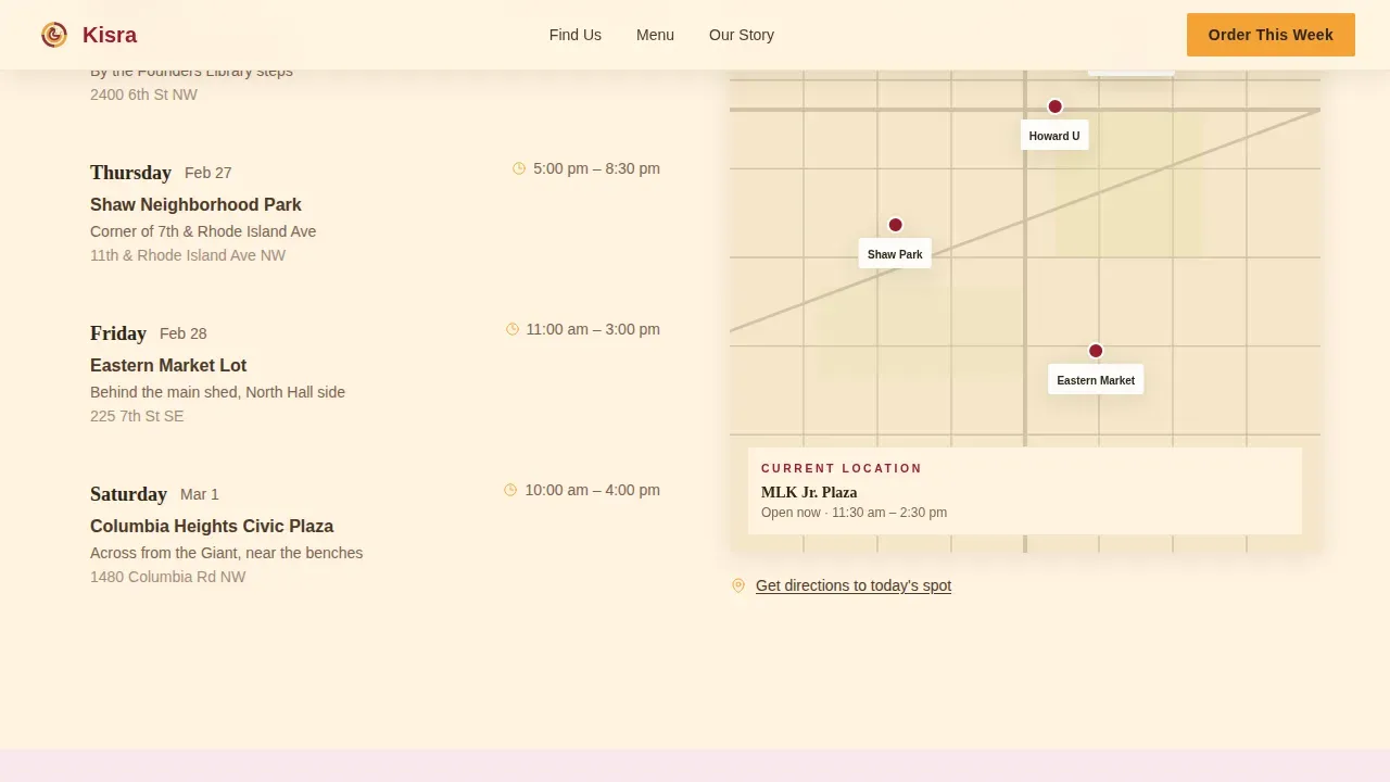 Sudanese Cuisine Booking Website Template