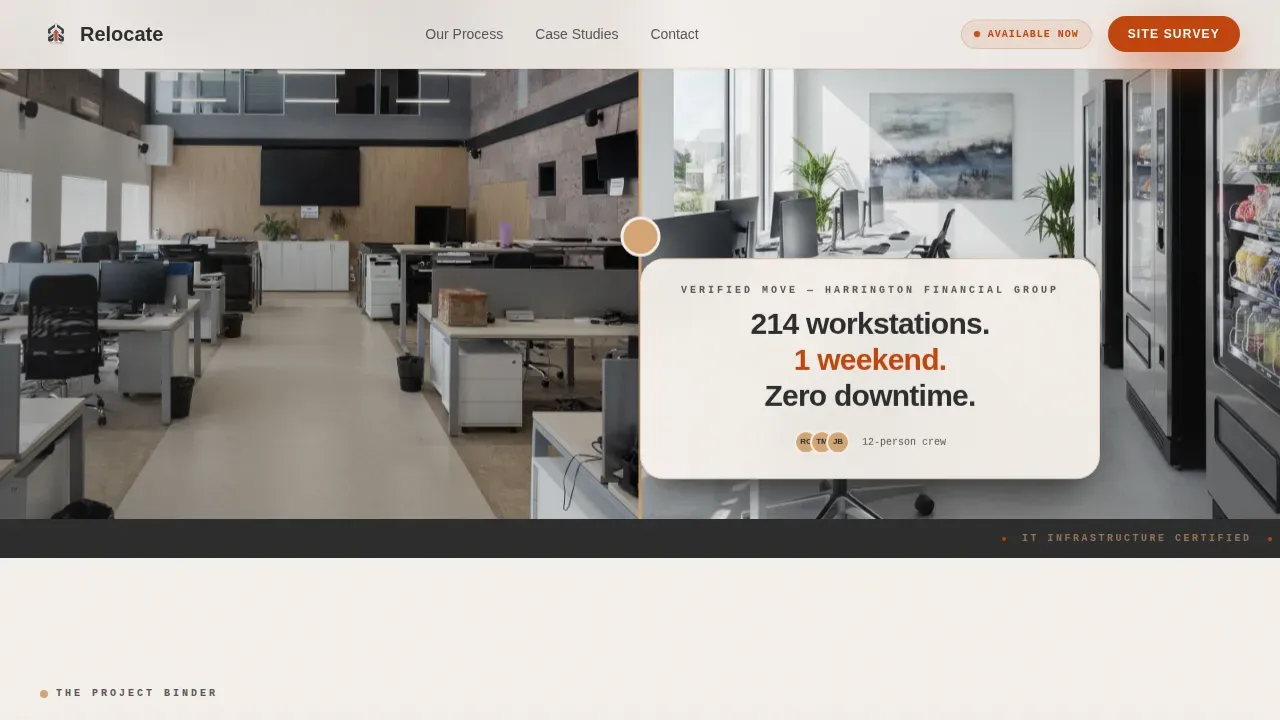 Moving & Relocation Booking Website Template