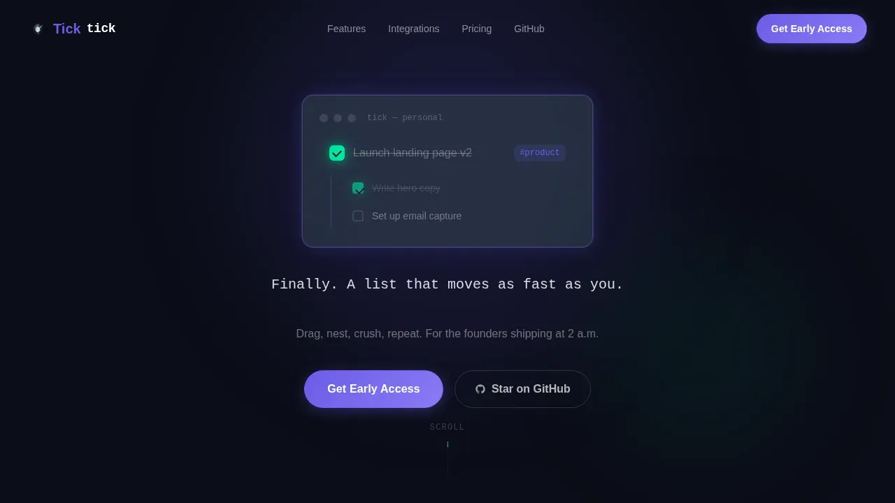 Micro-SaaS & Developer Tools Professional Website Template