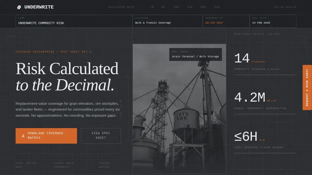 Expert Commodity Insurance | Free Website Template | Rocket