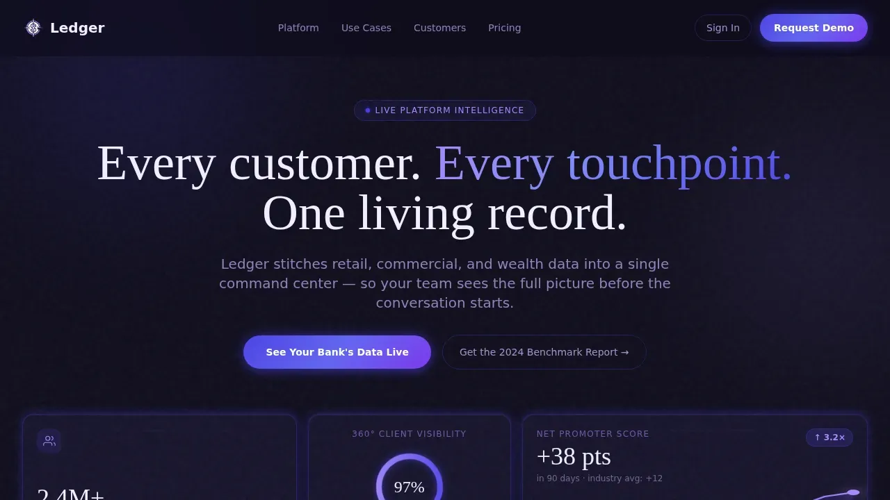 Banking Vertical SaaS Professional Website Template