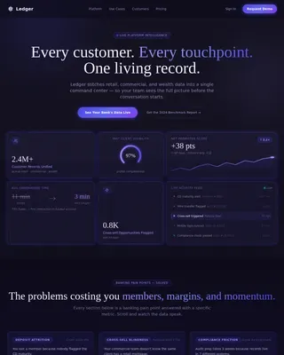 Banking Vertical SaaS Professional Website Template