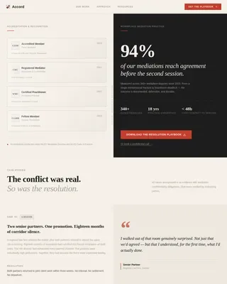 Mediation & Alternative Dispute Reviews & Testimonials Website Template