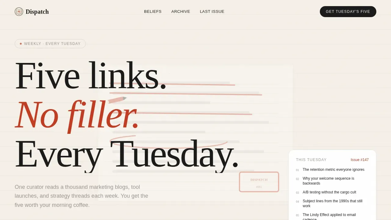 Email Marketing Newsletter Blog Website Template