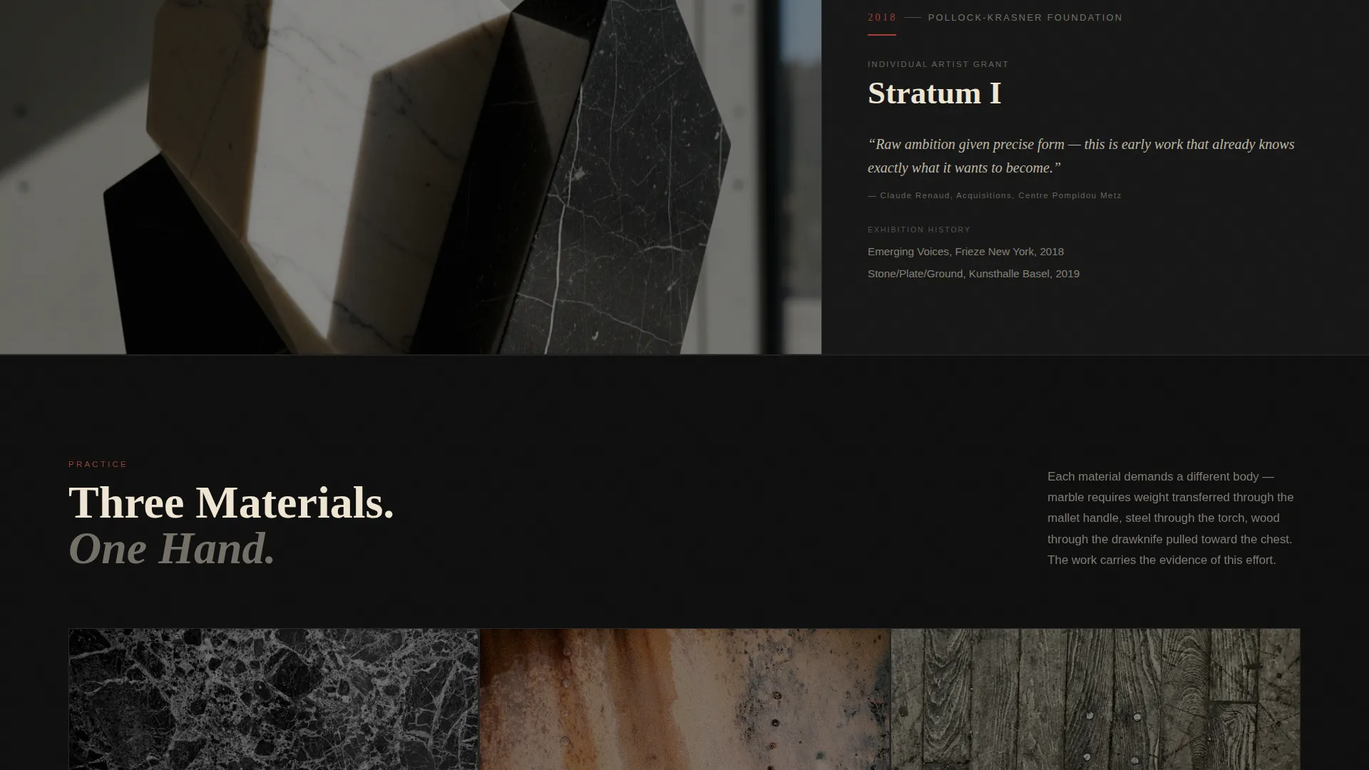 Sculptor Portfolio Directory Website Template
