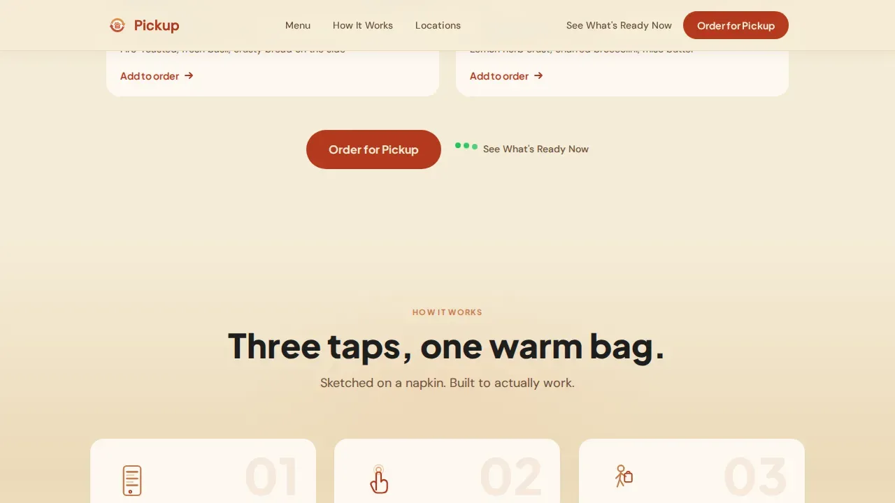Digital Menu & Ordering Professional Website Template