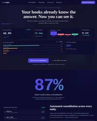 Accounting Vertical SaaS Professional Website Template