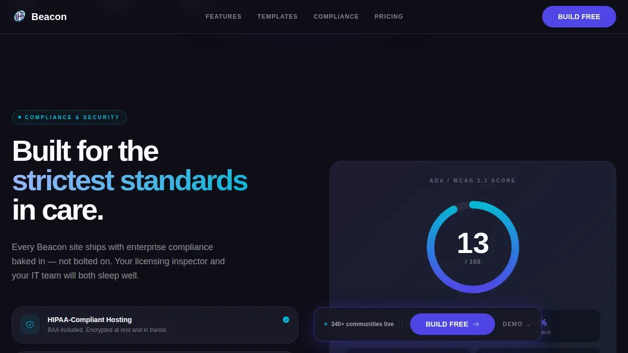 Senior Care Software & SaaS Reviews Website Template