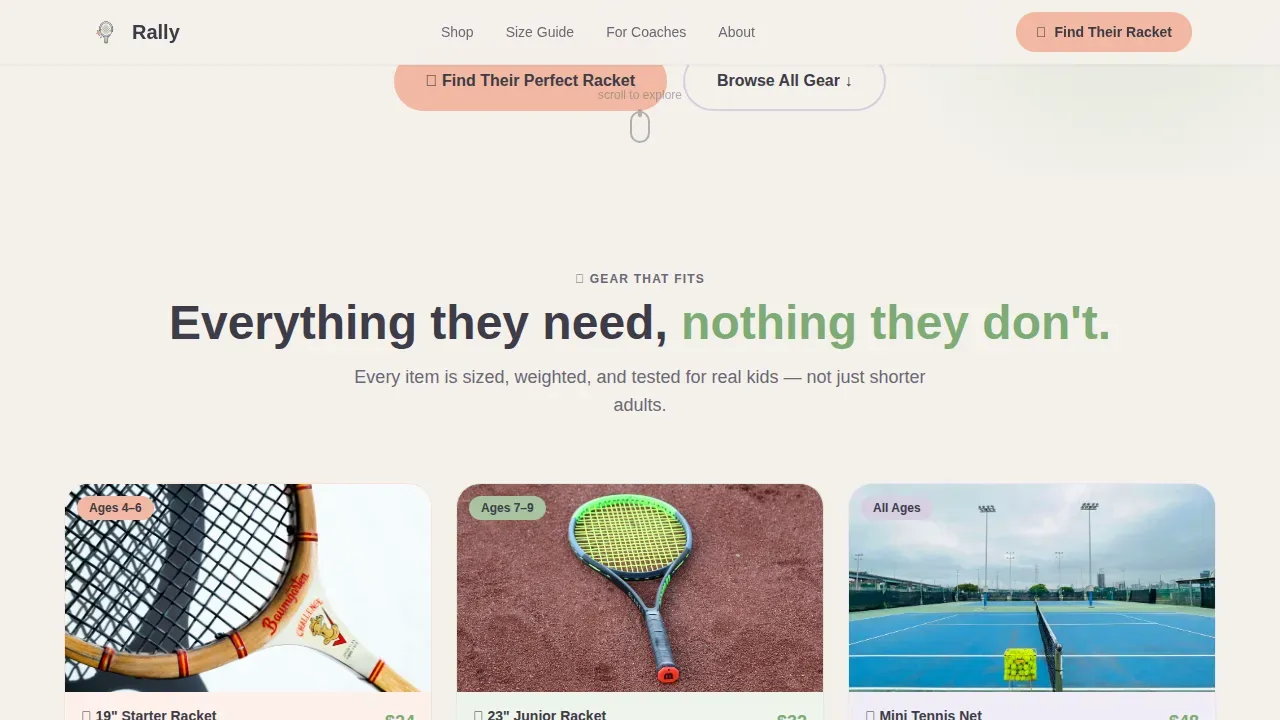 Kids Tennis Professional Website Template