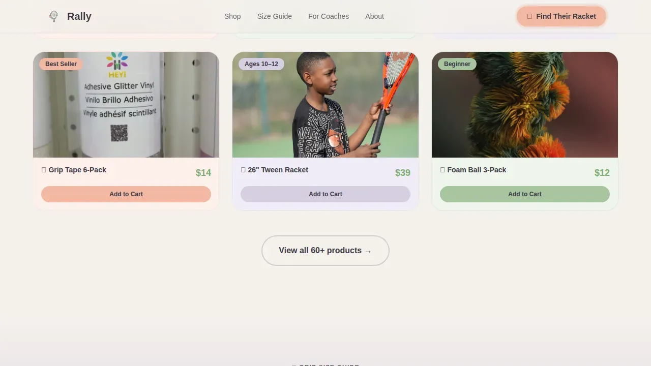 Kids Tennis Professional Website Template