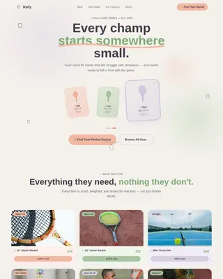 Kids Tennis Professional Website Template