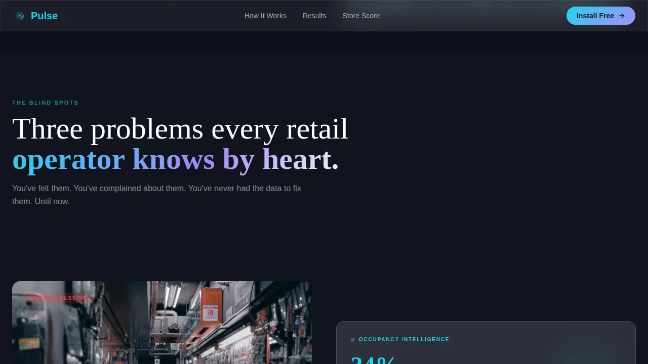 Smart Retail IoT Sensor Analytics Landing Page Template
