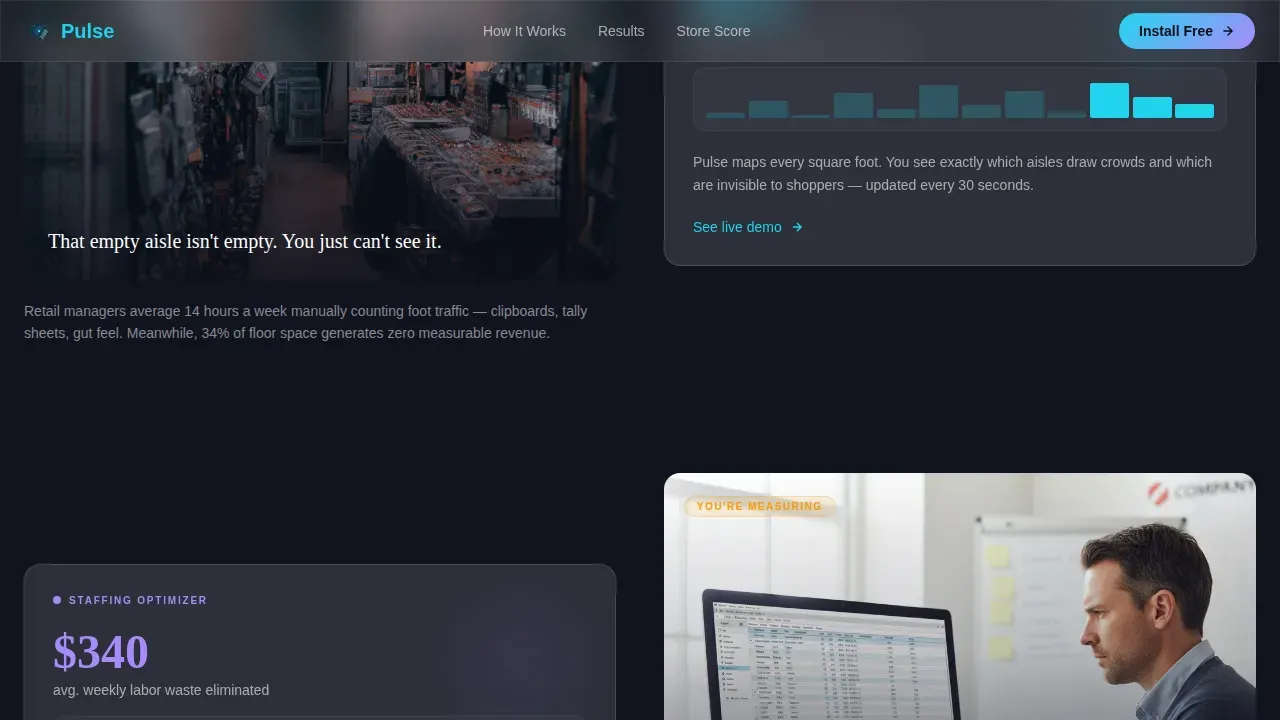 Smart Retail IoT Sensor Analytics Landing Page Template
