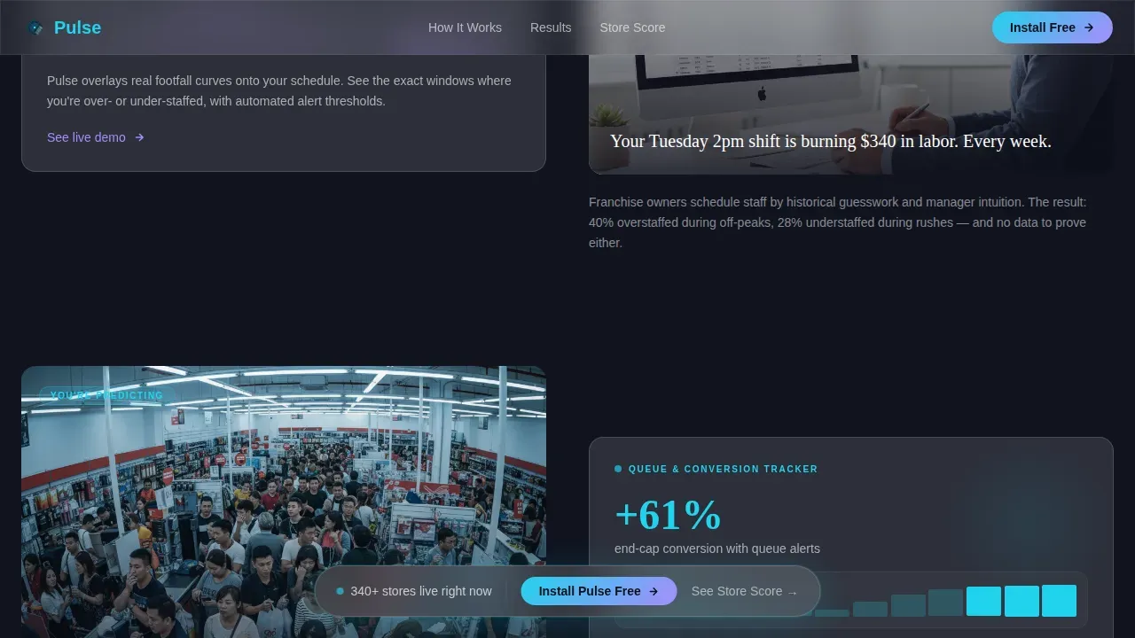 Smart Retail IoT Sensor Analytics Landing Page Template