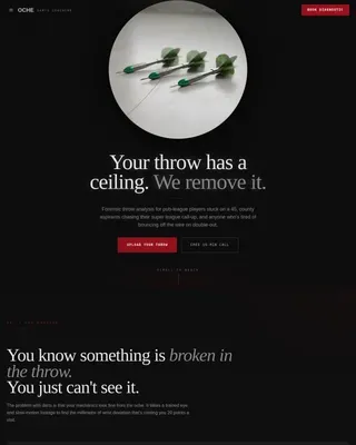 Darts Booking Website Template