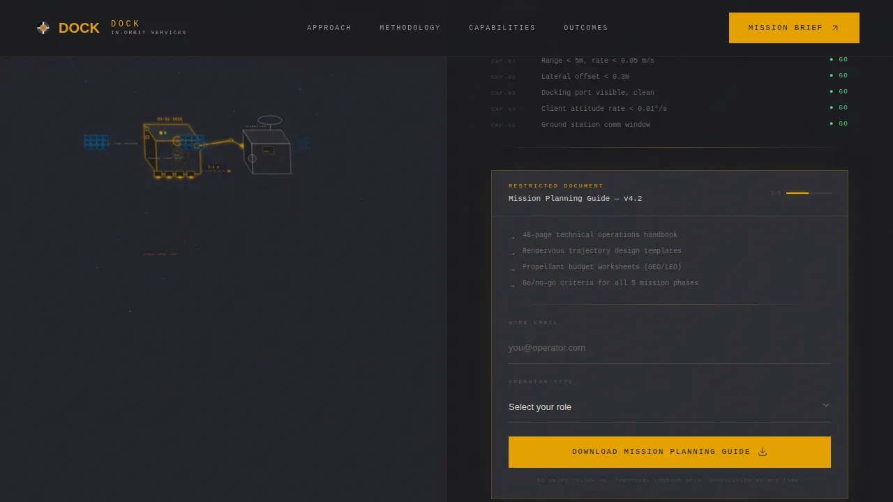 Advanced Satellite Servicing Landing Page Template