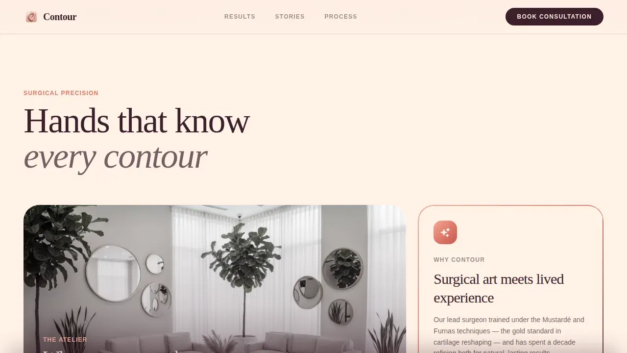 Cosmetic Surgery & Aesthetic Clinic Booking Website Template