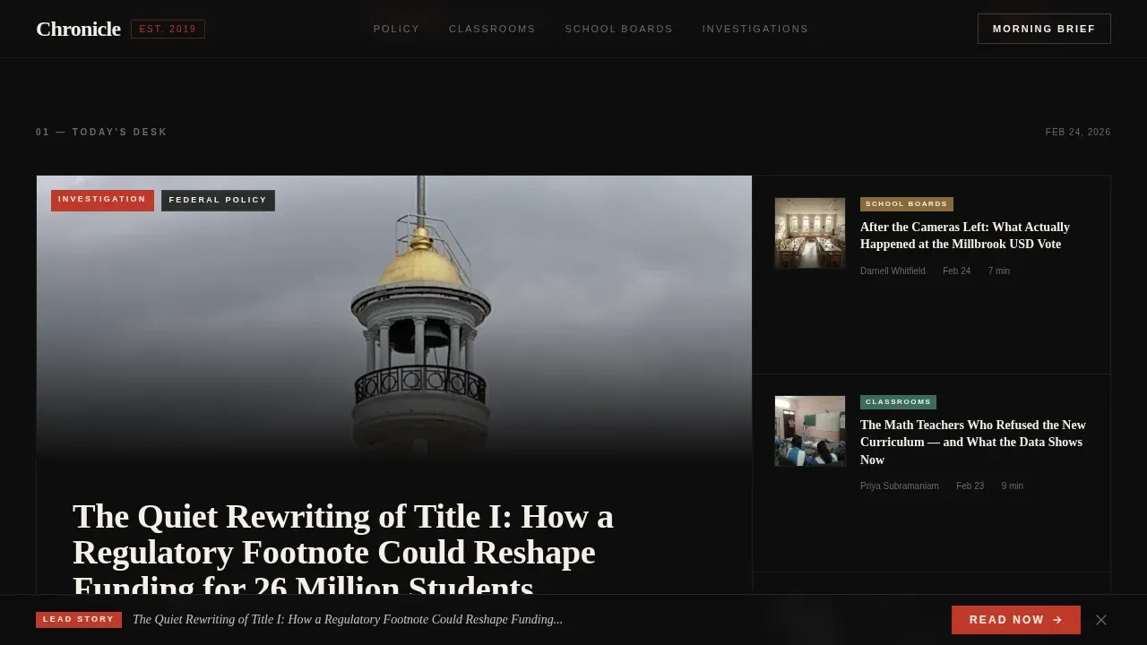 Education Blog & Media Education Website Template