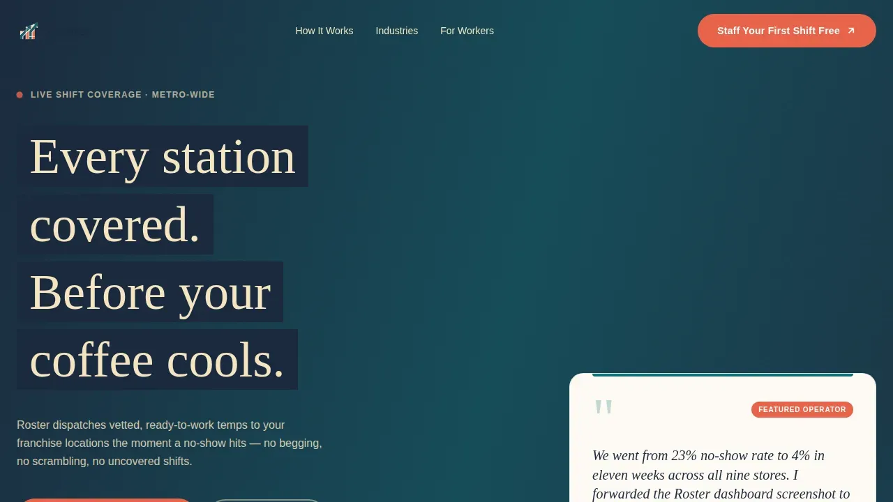 Franchise Temp Staffing | Free Website Template | Rocket