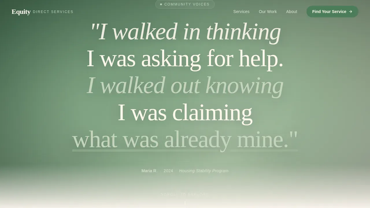 Economic Equality Nonprofit Professional Website Template