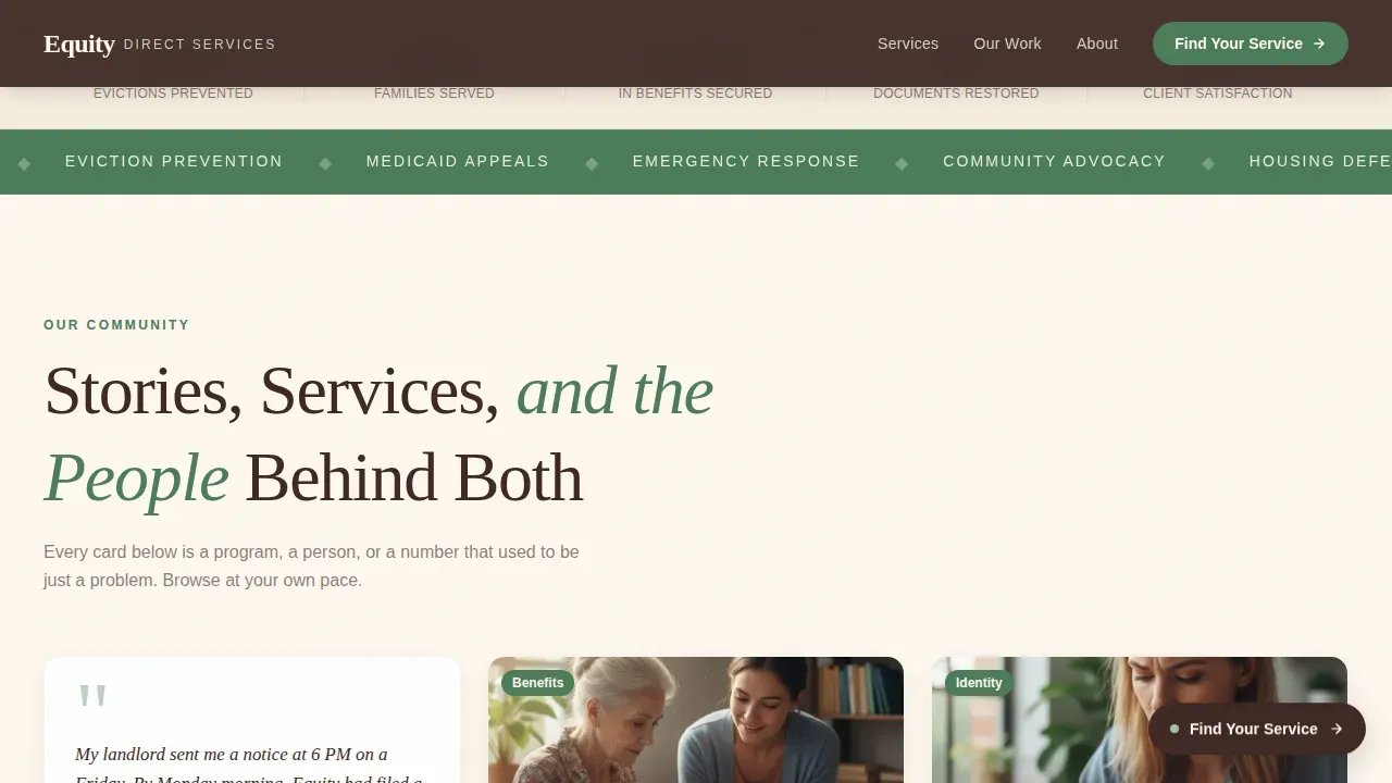 Economic Equality Nonprofit Professional Website Template