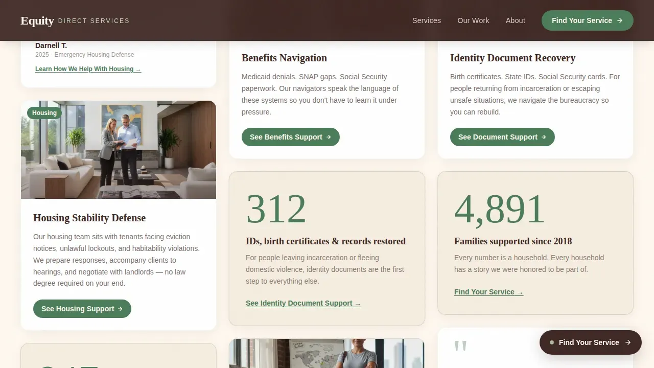 Economic Equality Nonprofit Professional Website Template