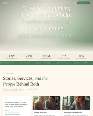 Economic Equality Nonprofit Professional Website Template