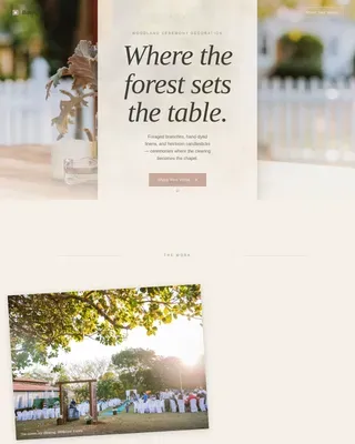 Woodland Wedding Portfolio Website Template