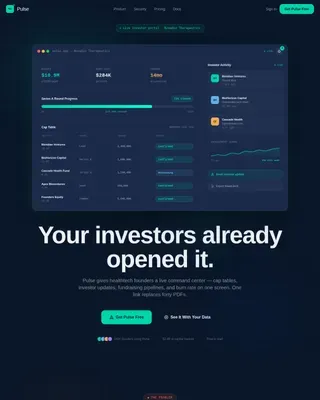 HealthTech Startup Specialist Professional Website Template