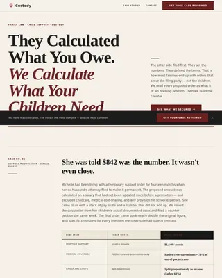 Results Family Lawyer Landing Page Template