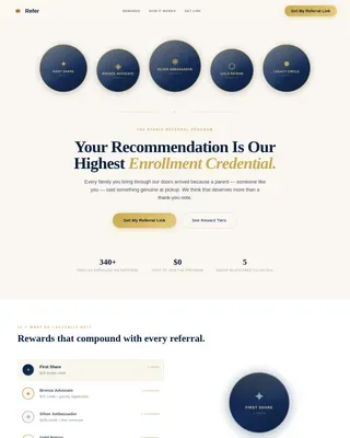 Art School Marketing FAQ Website Template