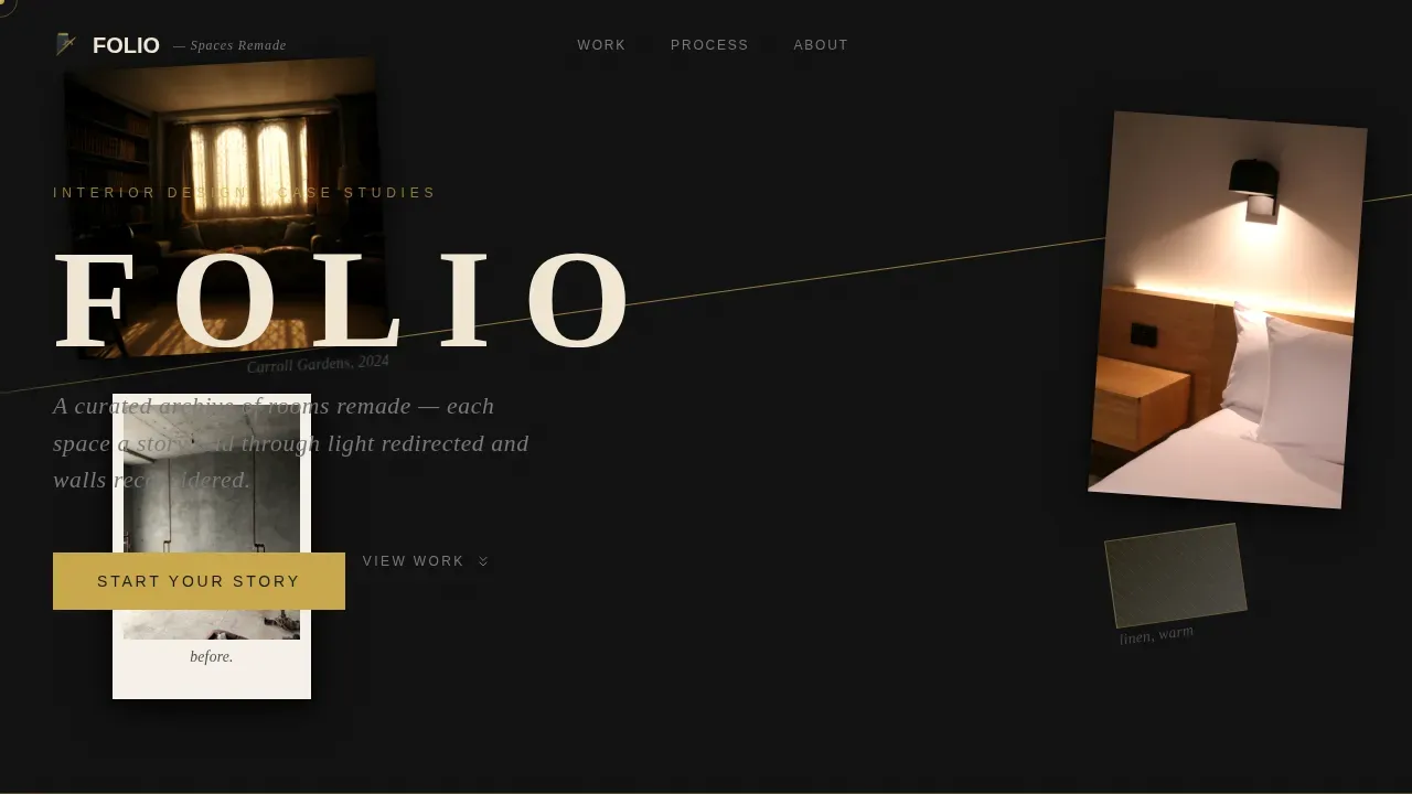 Curated Interior Design Landing Page Template