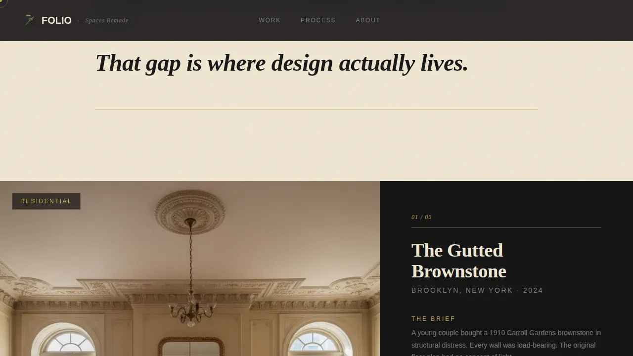 Curated Interior Design Landing Page Template