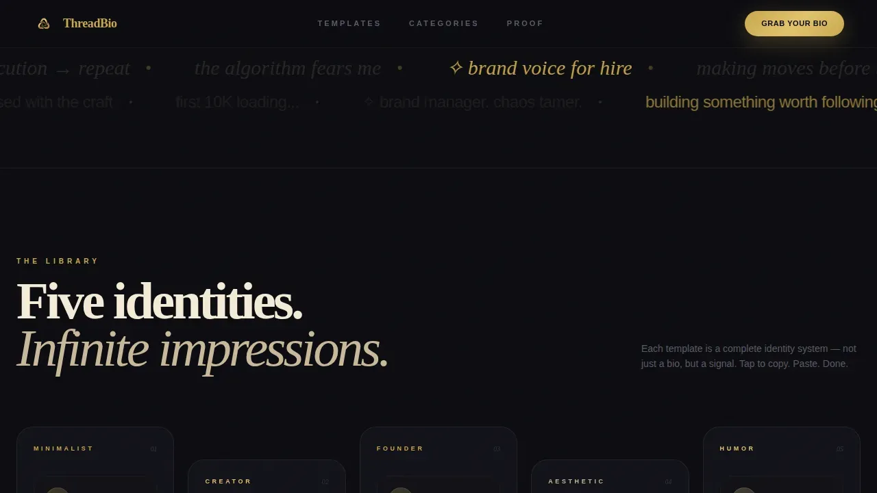 Threads Content Professional Website Template