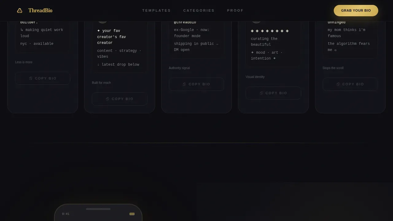 Threads Content Professional Website Template