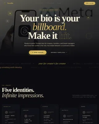 Threads Content Professional Website Template