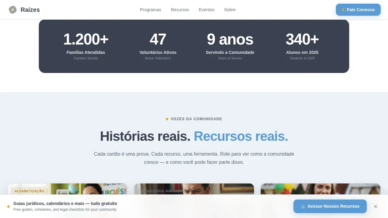 Latin American Community Careers Website Template