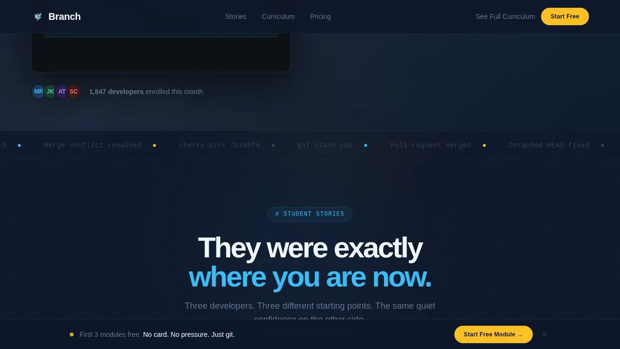 Advanced Version Control Platform Landing Page Template