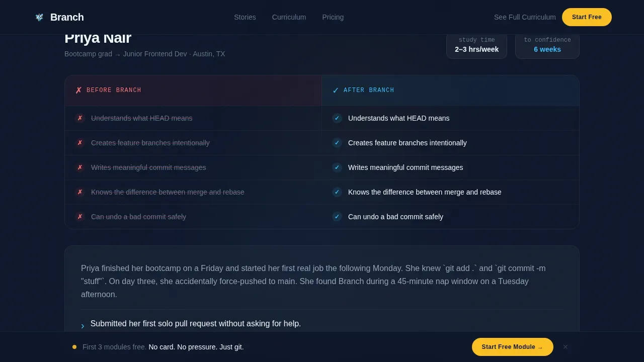 Advanced Version Control Platform Landing Page Template