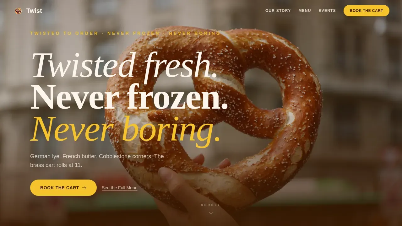 Artisan Gourmet Snack Landing Page Template