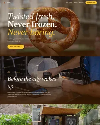 Artisan Gourmet Snack Landing Page Template