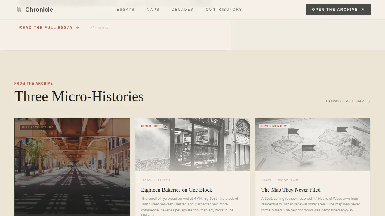 Vivid Regional Heritage Landing Page Template