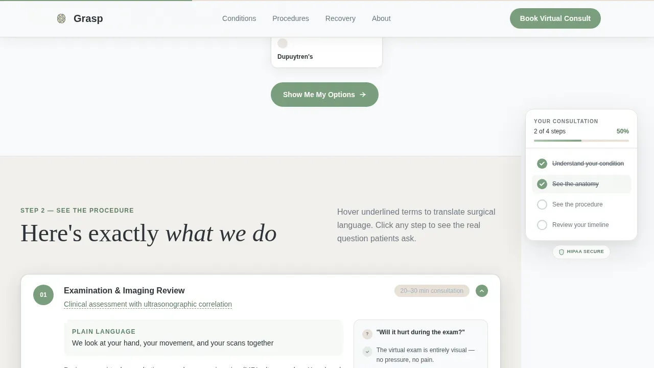 Expert Surgical Booking Landing Page Template