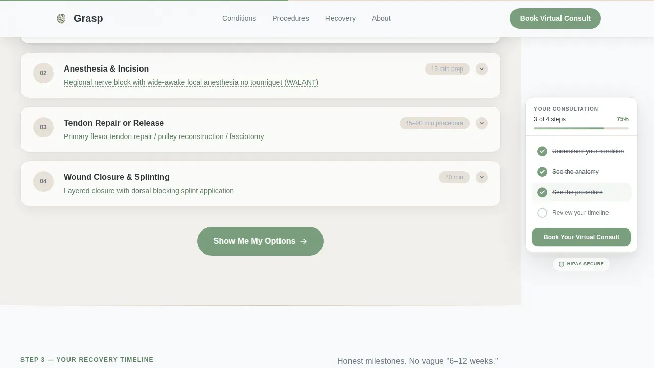 Expert Surgical Booking Landing Page Template