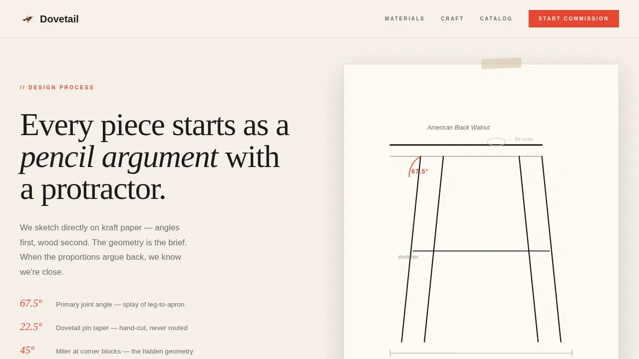 Bespoke Upholstered Furniture Landing Page Template