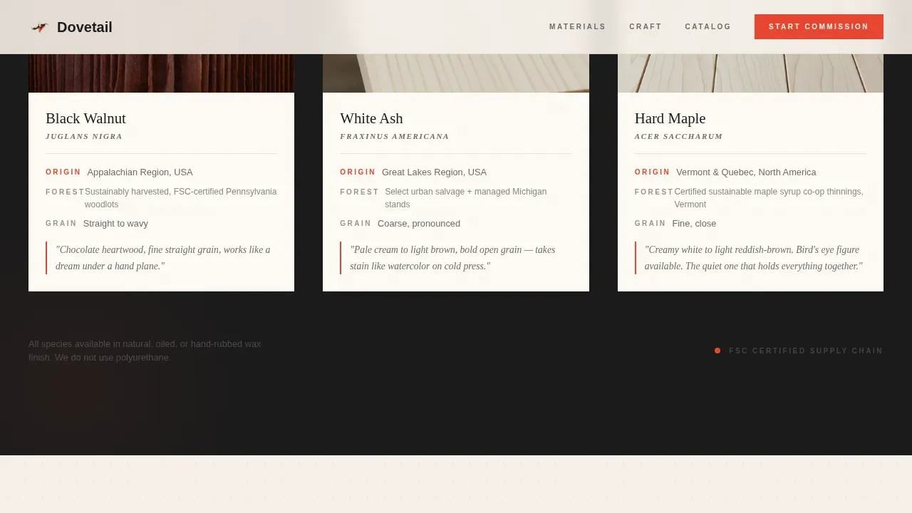 Bespoke Upholstered Furniture Landing Page Template