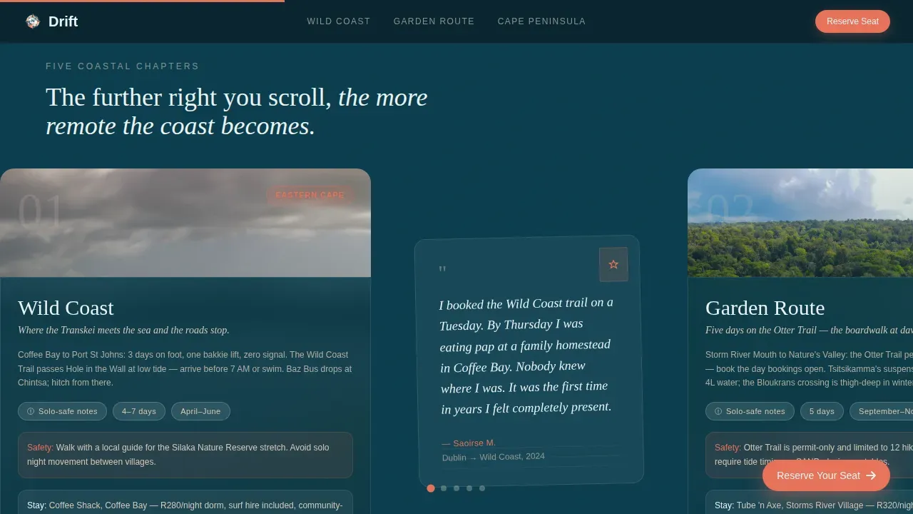 South Africa Travel Professional Website Template